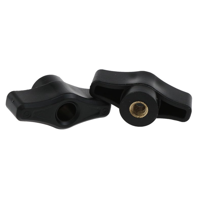 yukata 6 PCS Black Thru Knobs Plastic and Stainless Steel 1/4inch knobs Wing nut knob Clamping Nuts Threaded knob t Track Accessories for lathes, Machinery, Instrumentation - Image 5